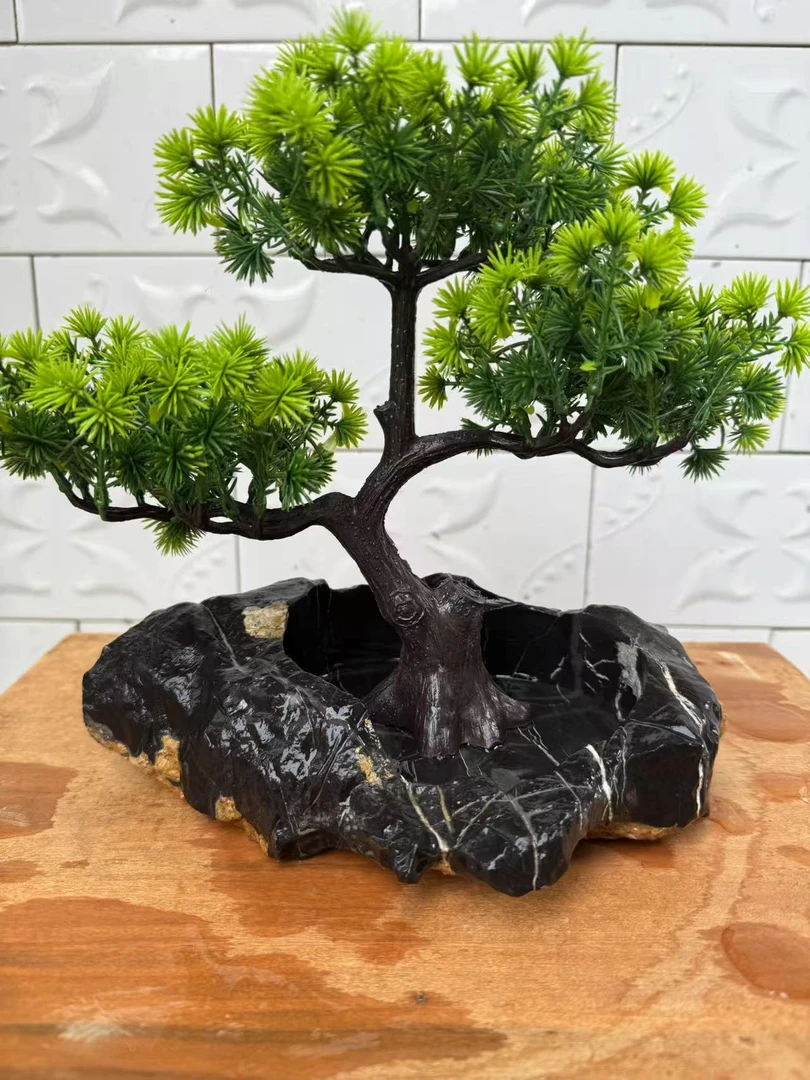 天然奇石花盆鱼缸烟灰缸摆件