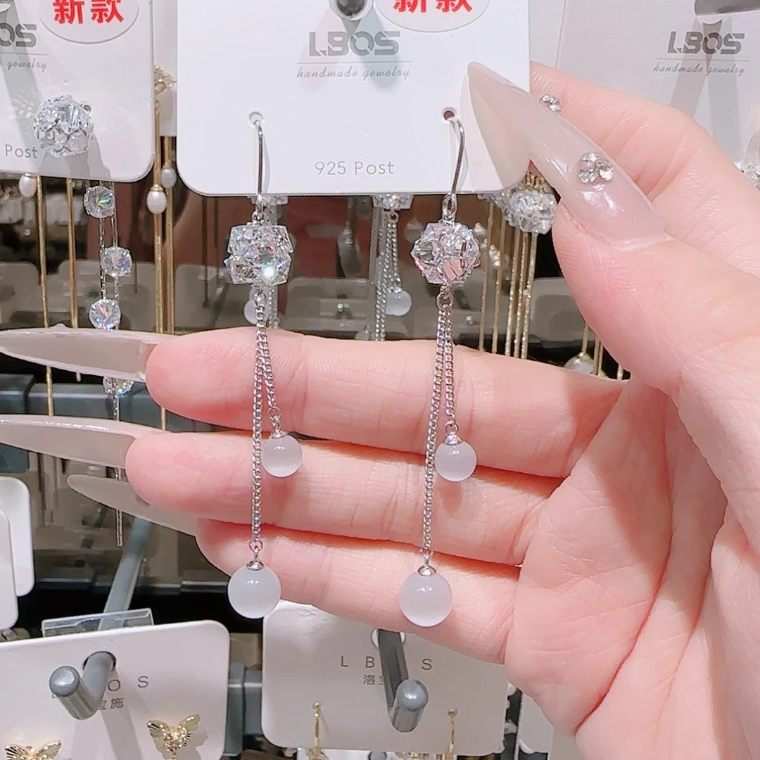 铜合金925银锆石流苏