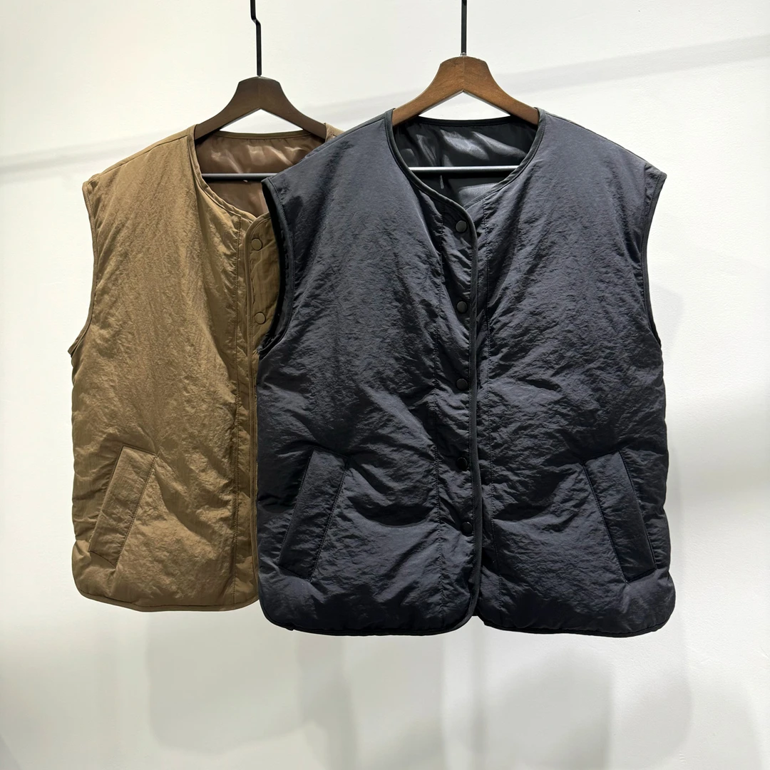 男士小众文艺百搭圆领羽绒马甲潮流韩版冬季保暖宽松叠穿背心外套