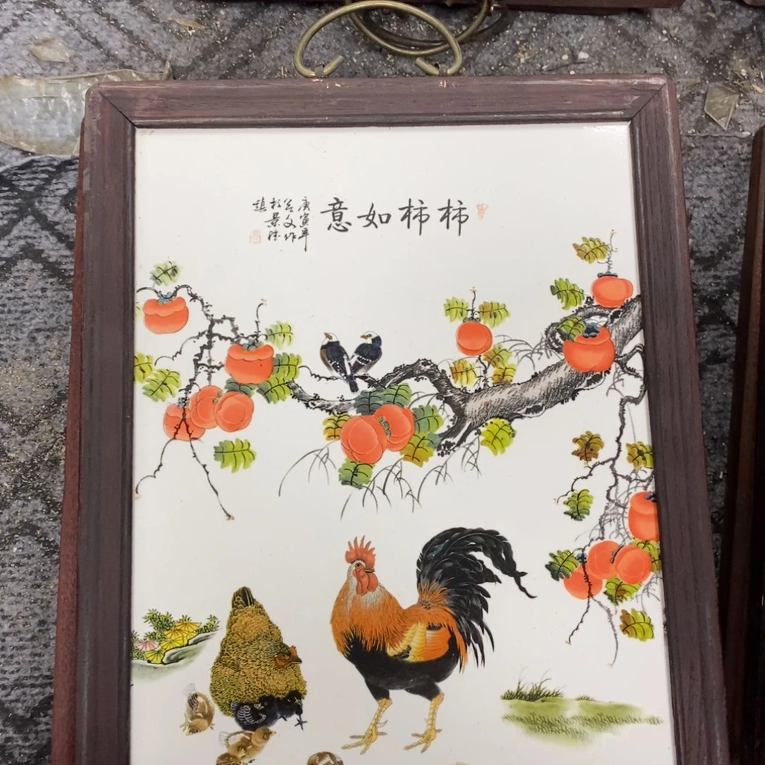 瓷片景德镇瓷板画柴窑烧制