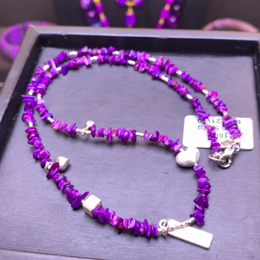 苏纪石（舒俱来）银S925镶嵌项链