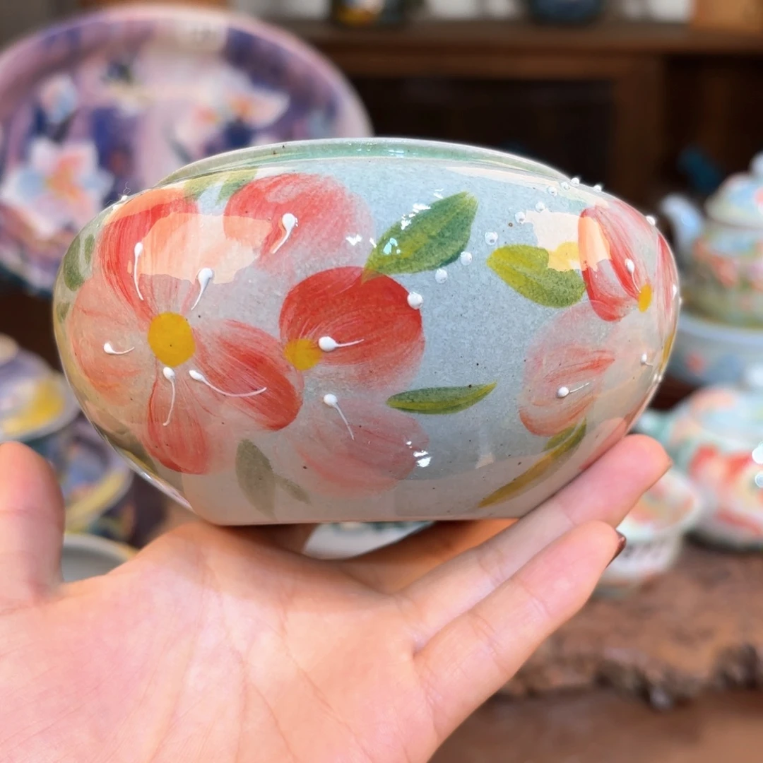 景德镇手绘高温釉下彩陶瓷茶具