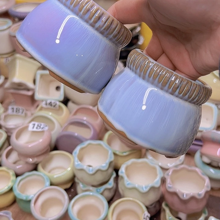 红陶陶瓷花盆当场满12包邮