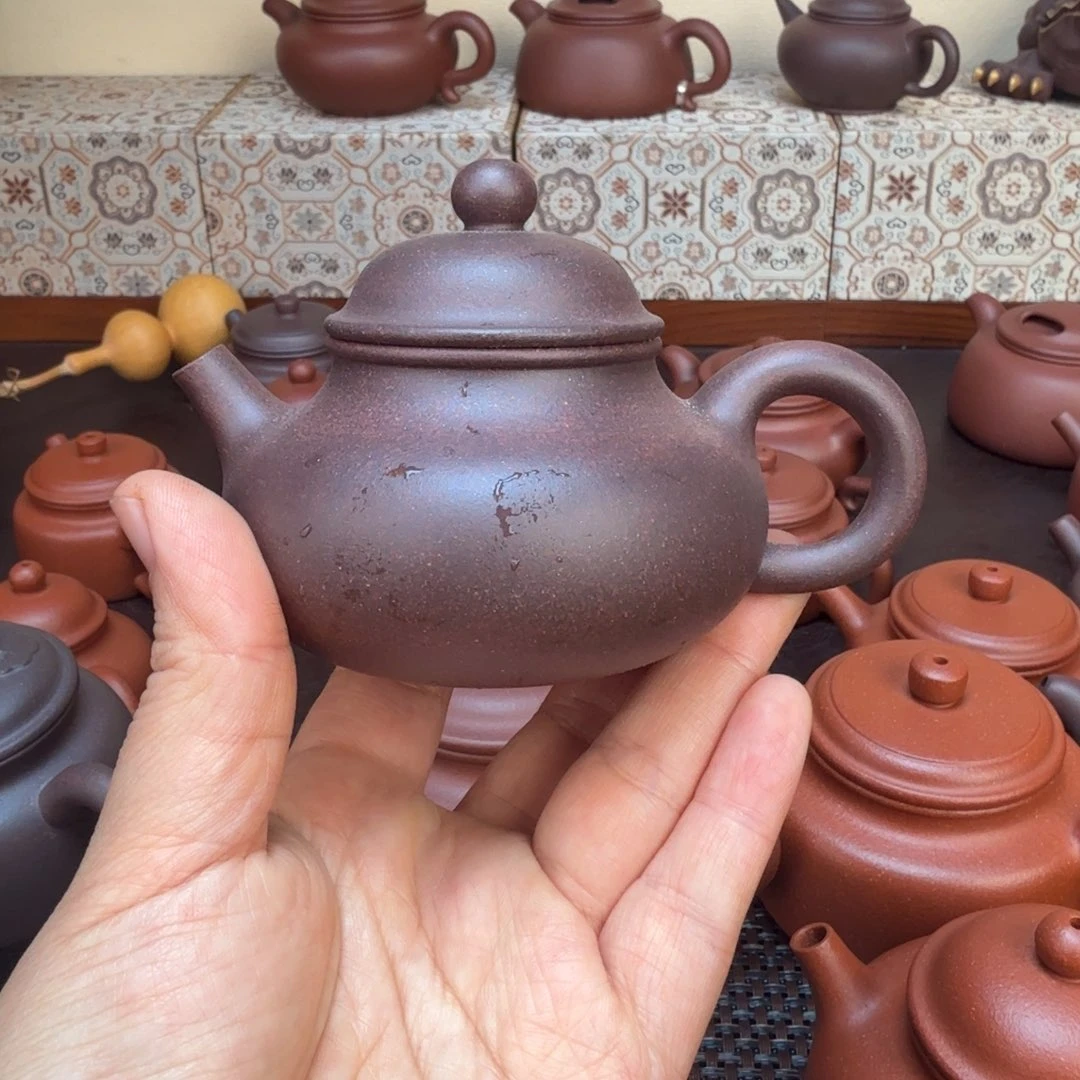 识***丁茶壶紫砂原矿紫泥150cc小荣天