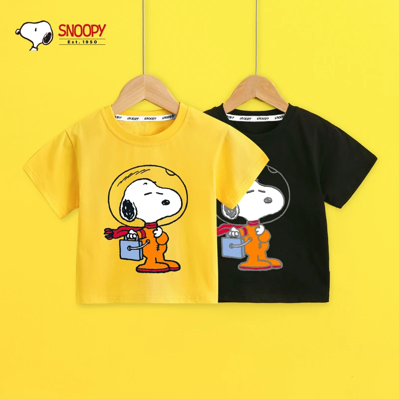 【洛儿妈专属】Snoopy/史努比2025夏季儿童短袖太空背包短袖T恤5550