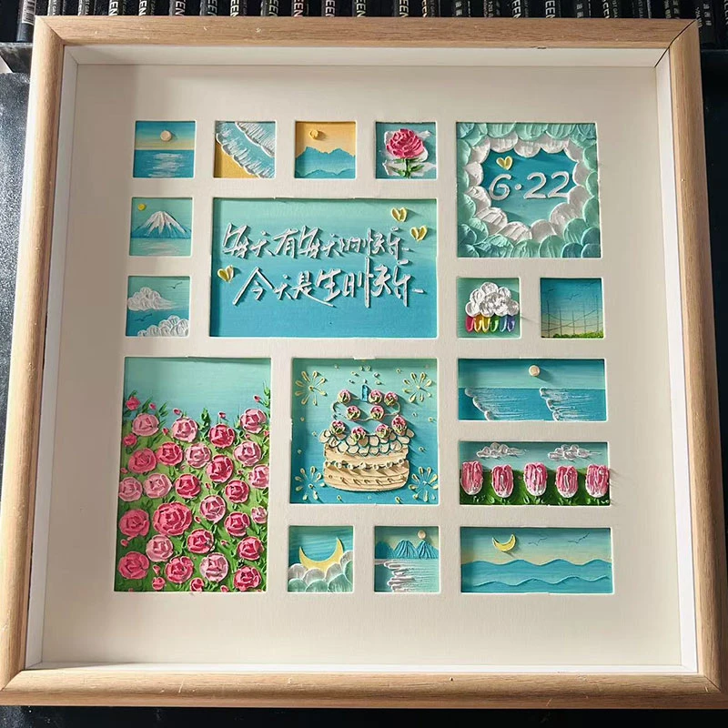 手工diy油画棒画全套材料包生日礼物送男女朋友闺蜜成品