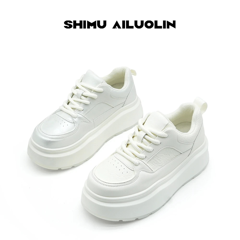 诗慕·爱洛琳 爆款好物运动百搭女款常规加绒厚底韩版日常小白鞋