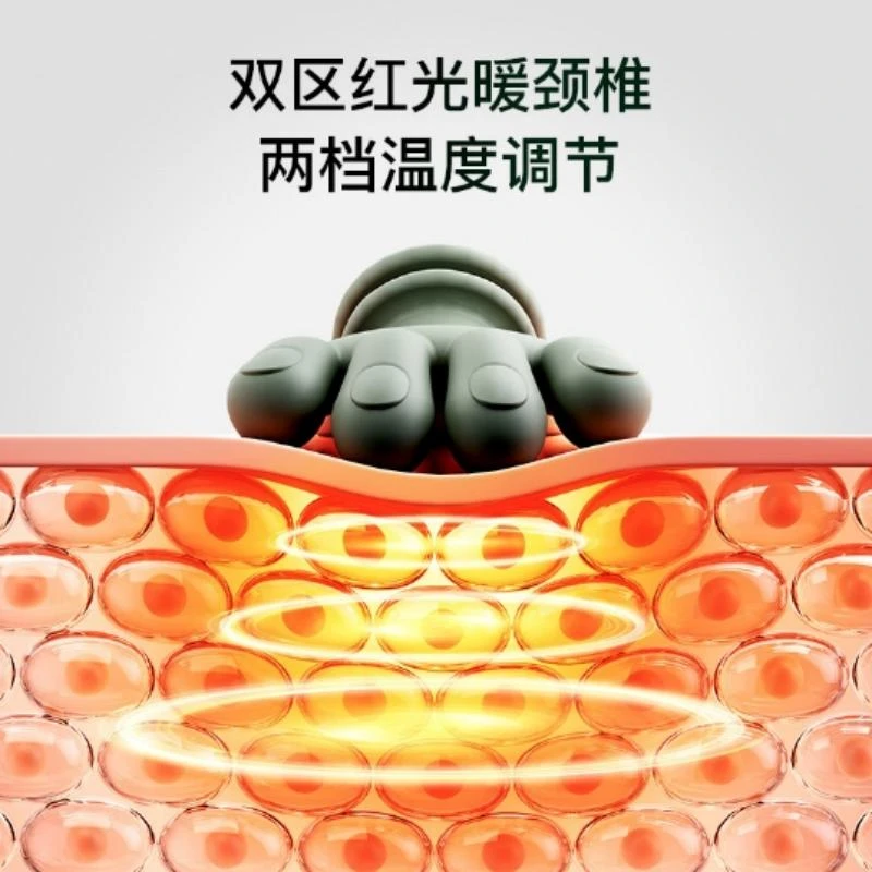 肩部腿部背部肩颈热敷颈椎按摩器按键式肩颈背
