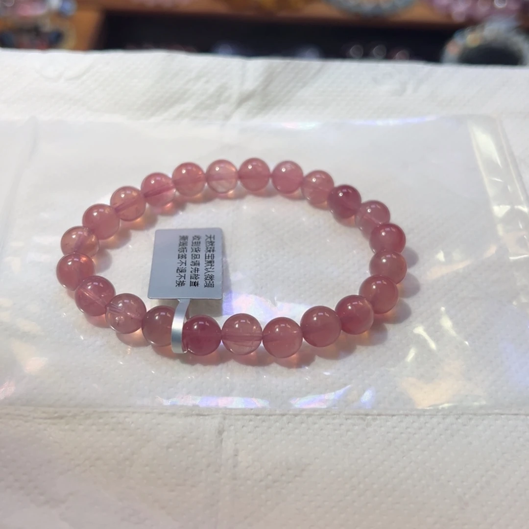 E****水晶手串未镶嵌8m毕业级老矿紫马粉