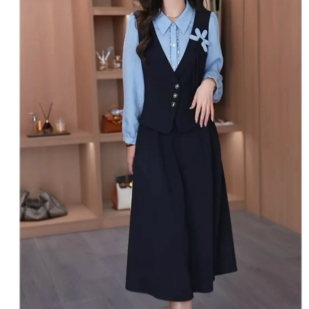 甜甜女装直播间2025新款广州十三行INS风轻奢连衣裙27781