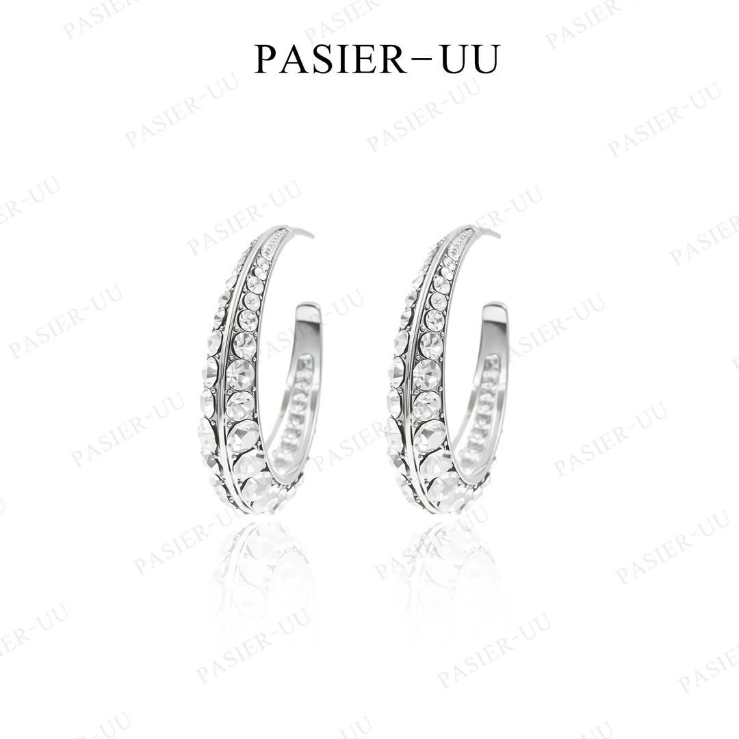 合金合成锆石耳饰 铂思亚 合金 立方氧化锆 [银河星] 耳环 BD2489