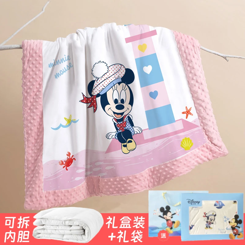 婴儿豆豆毯恒温宝宝毛毯秋冬四季通用可拆卸内胆儿童盖被礼盒