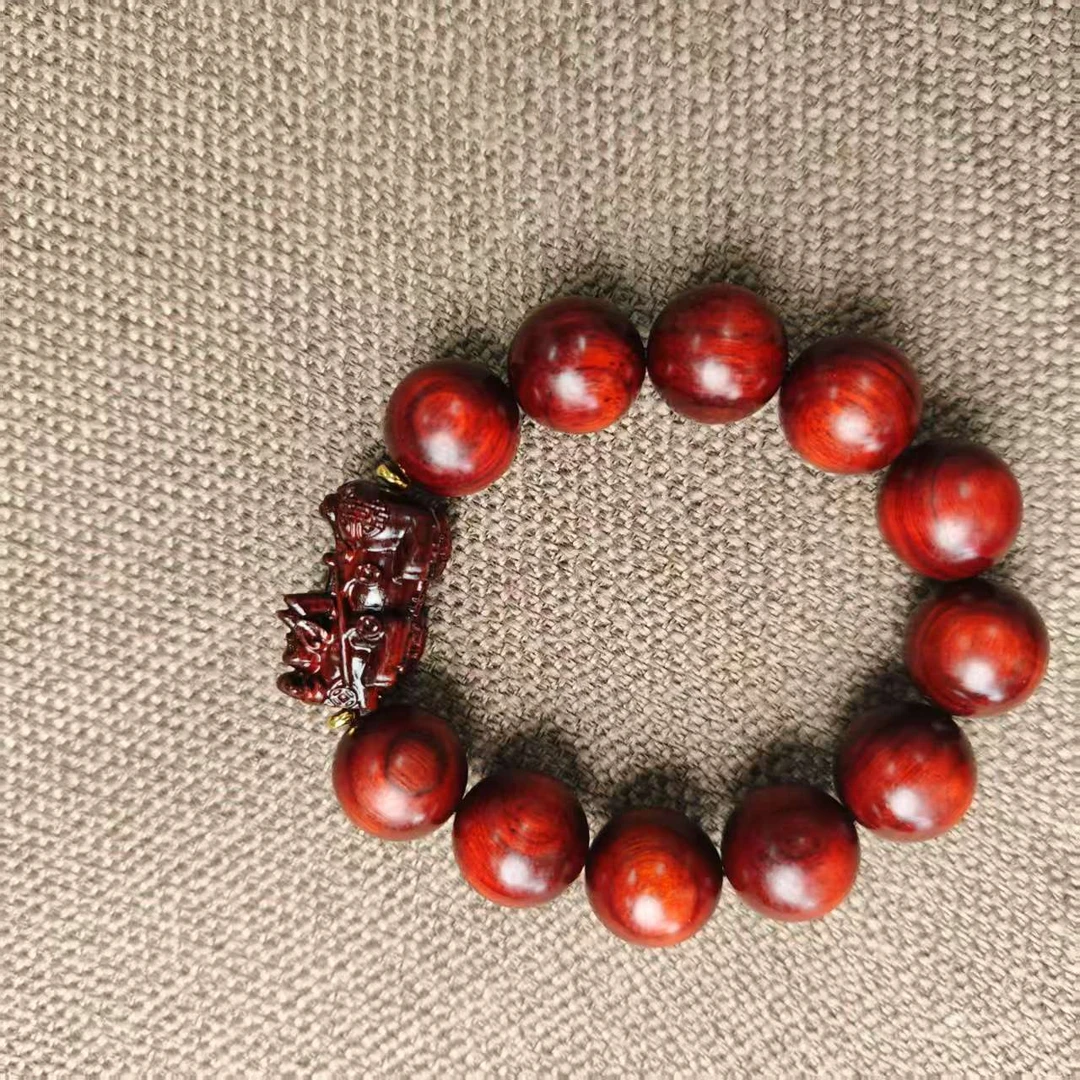 拾趣 紫檀手串紫檀带貔貅