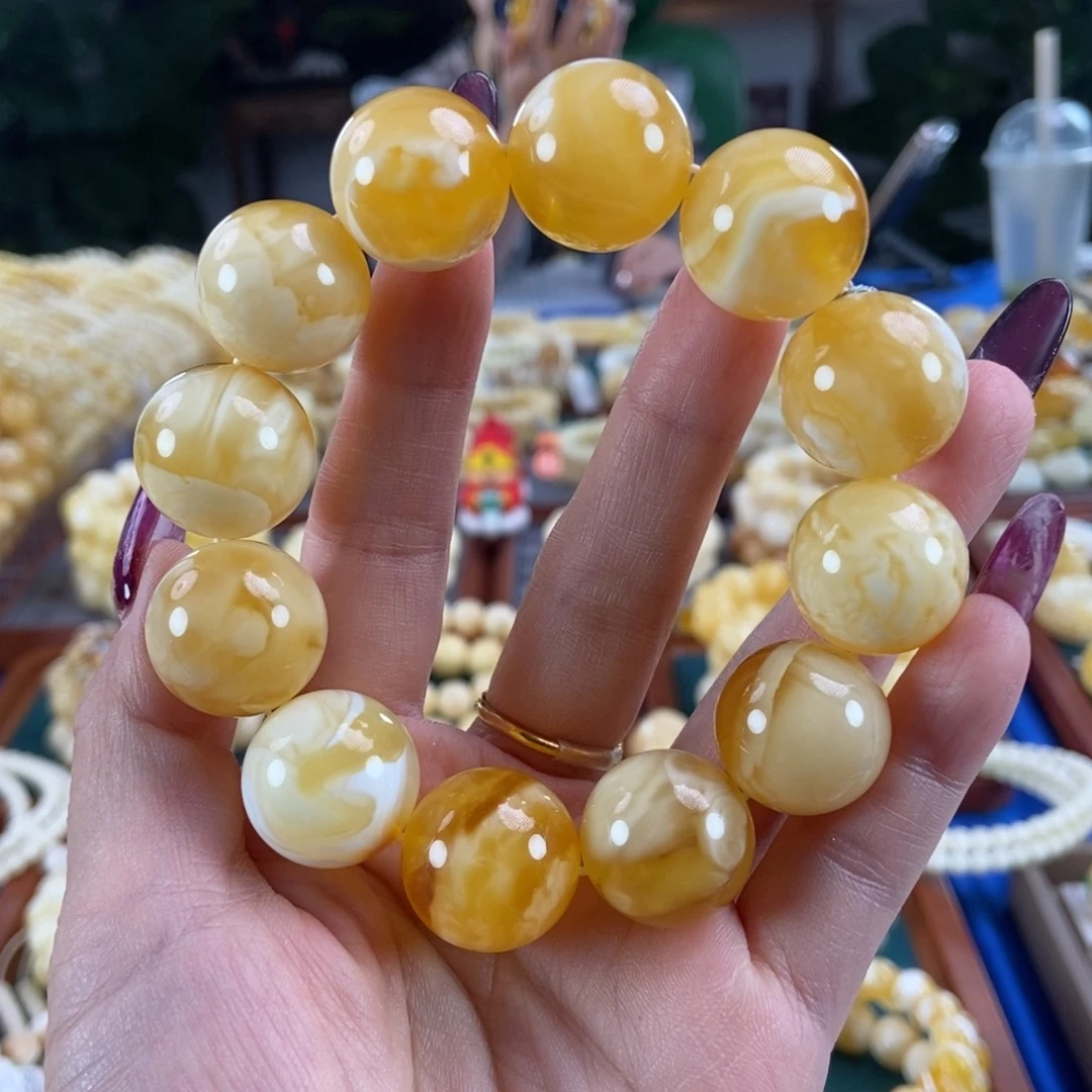 未镶嵌琥珀珠宝奇石19圆珠51.06