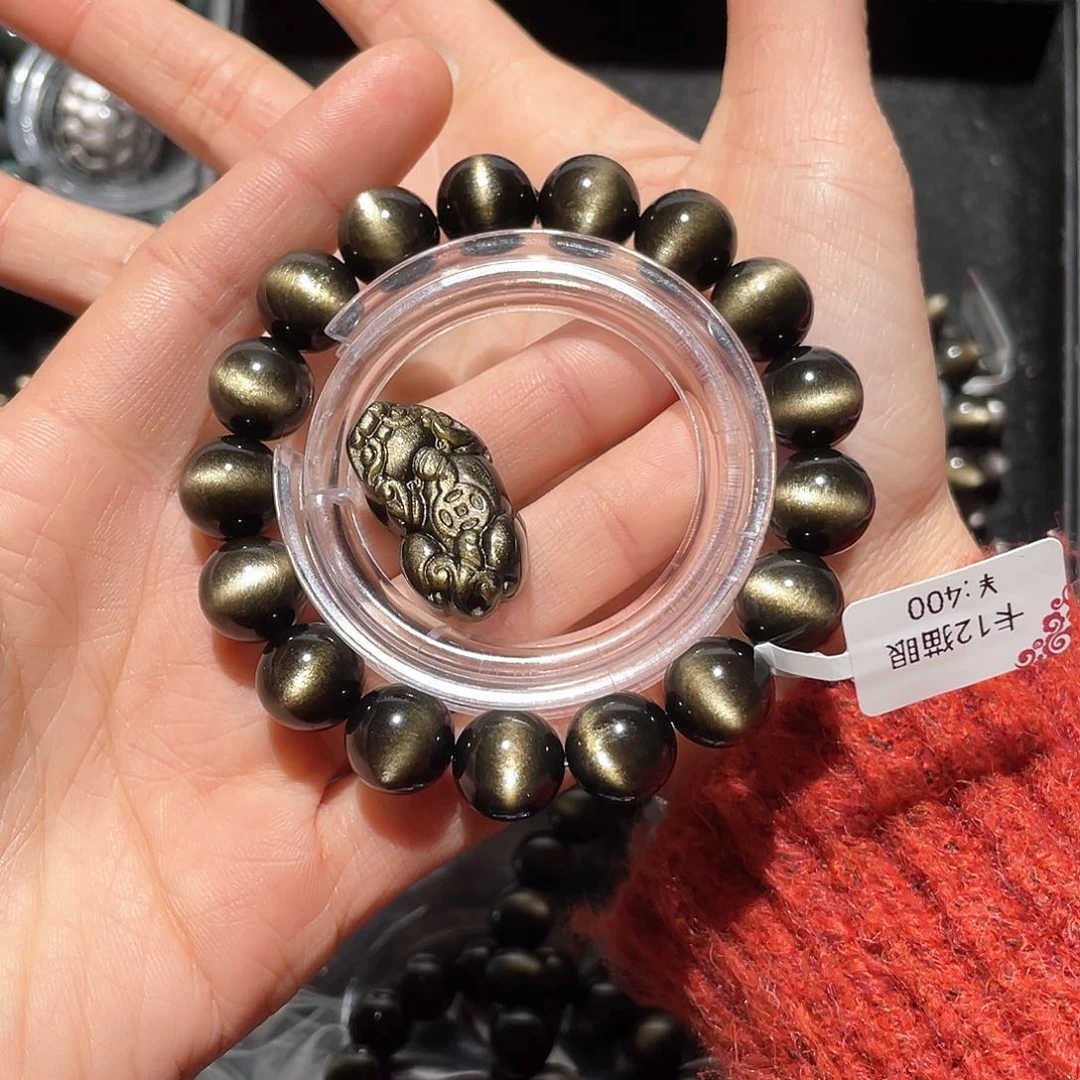 黑曜岩手链未镶嵌L****?