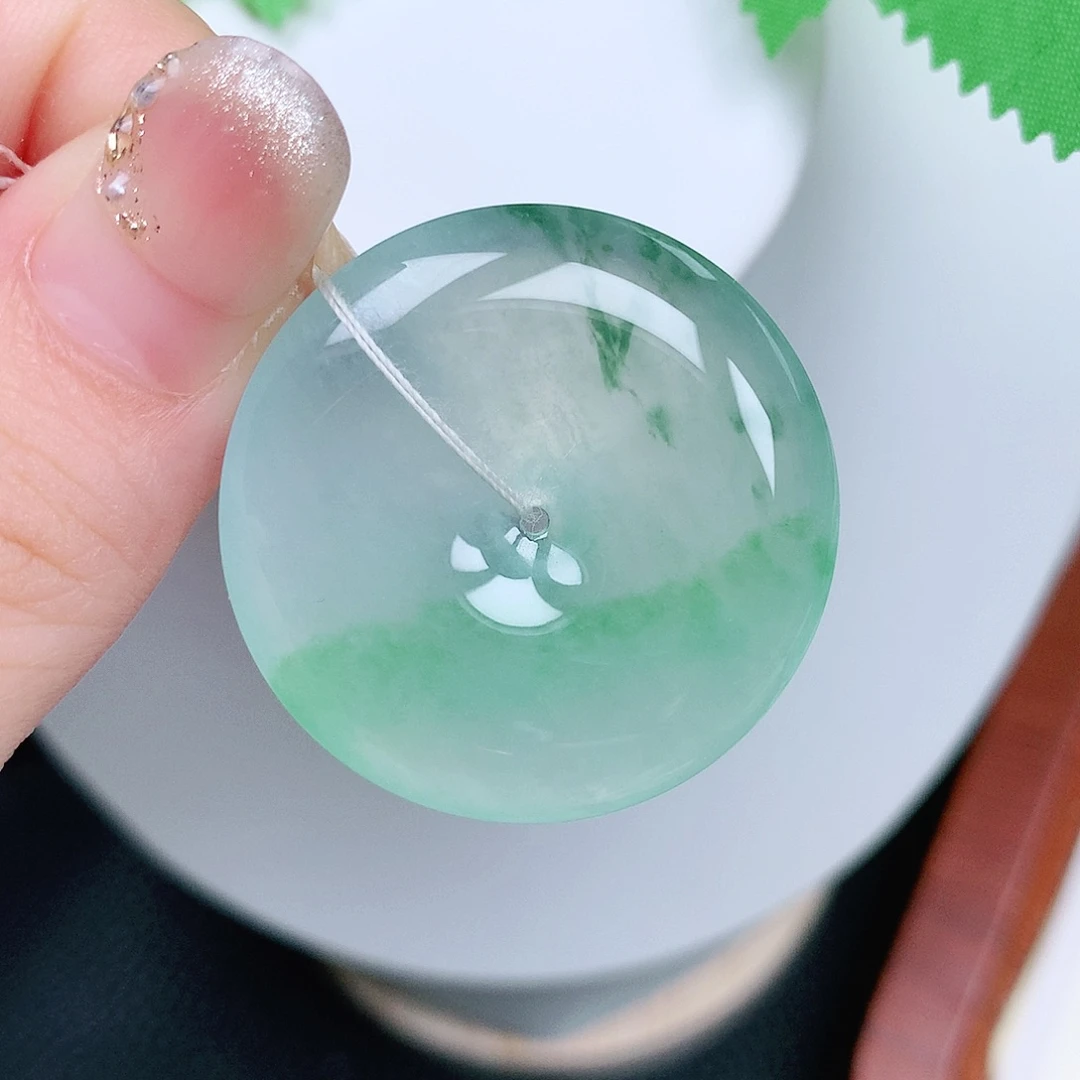 翡翠未镶嵌颈饰平安32.2-5.6