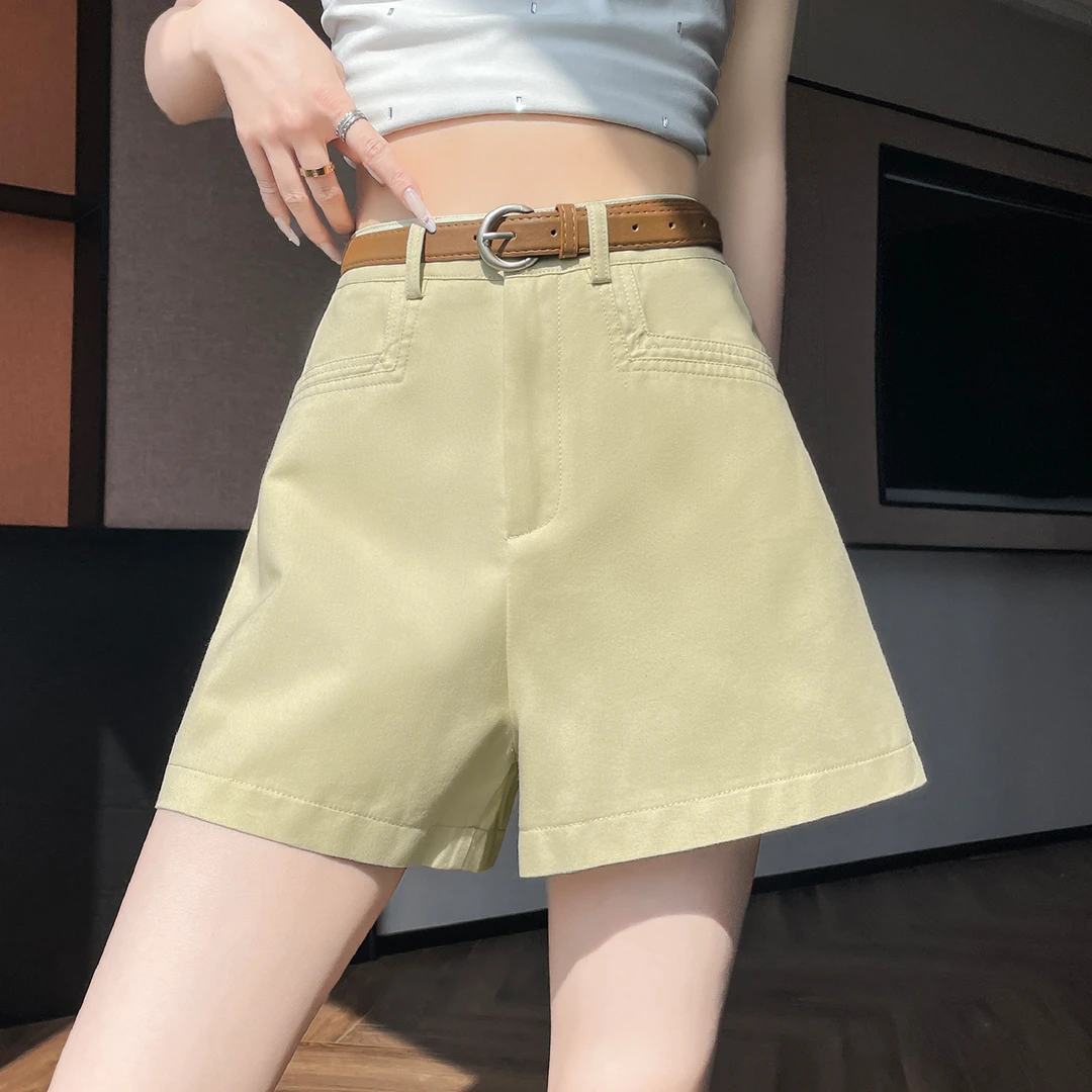 阔腿短裤女2025夏季新款工装休闲A字显瘦小个子五分裤