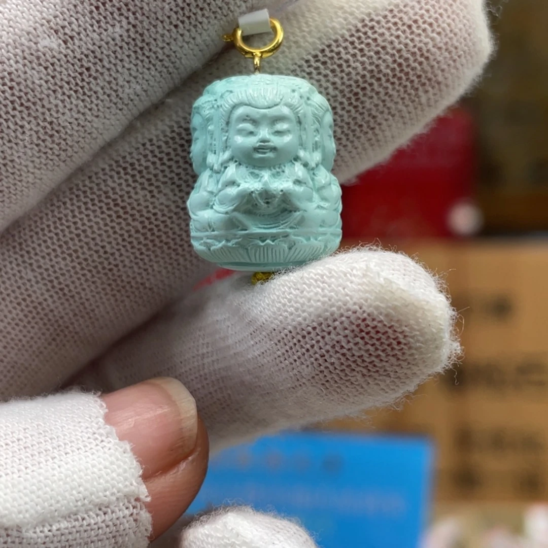 绿松石未镶嵌挂件