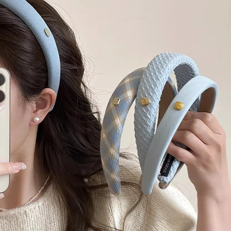 女2025新款高端富家千金甜美百搭高颅顶压发洗脸头箍发箍宽边网红