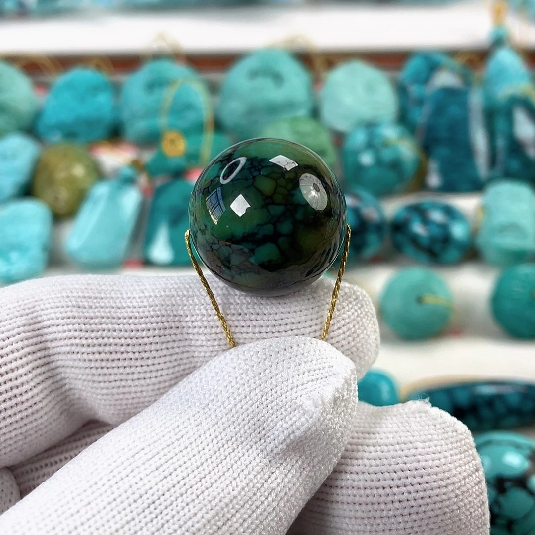 绿松石未镶嵌车挂尺寸20.1