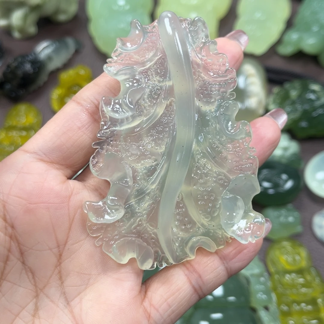 蛇纹石玉未镶嵌手把件手把件