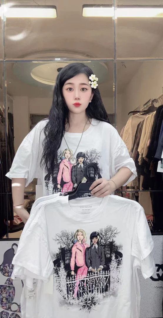 外贸大码男女同款纯棉高品质T恤888