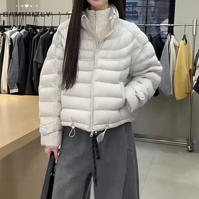 泡芙云感排骨服女2025新款宽松立领超好看短款小个子外套