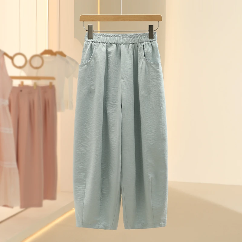 【芙】韩系简约气质休闲宽松长裤2025夏季新款设计感品牌女装