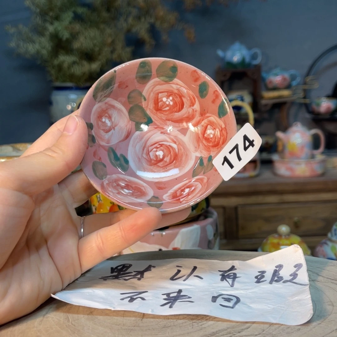 杯素浅陶瓷手工手绘