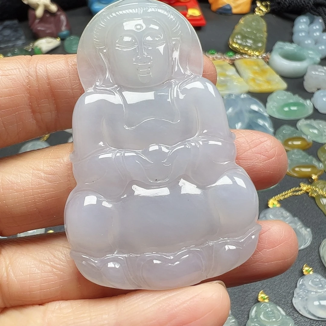 翡翠未镶嵌颈饰大观音