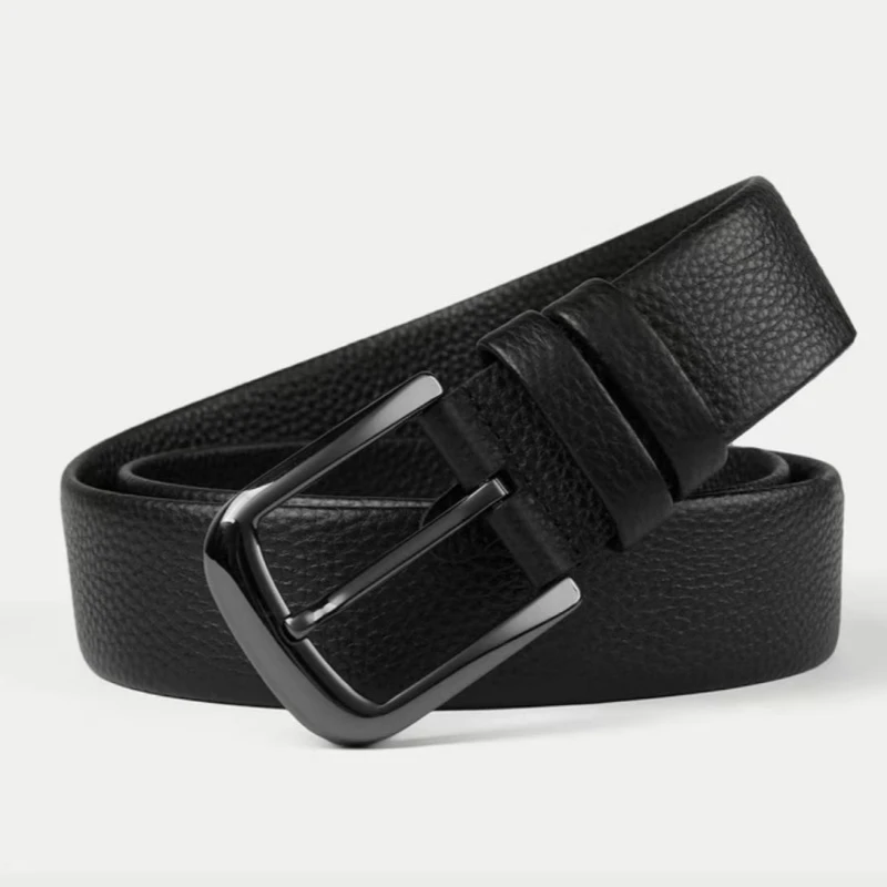 HP070撤柜针孔扣头层牛皮皮带