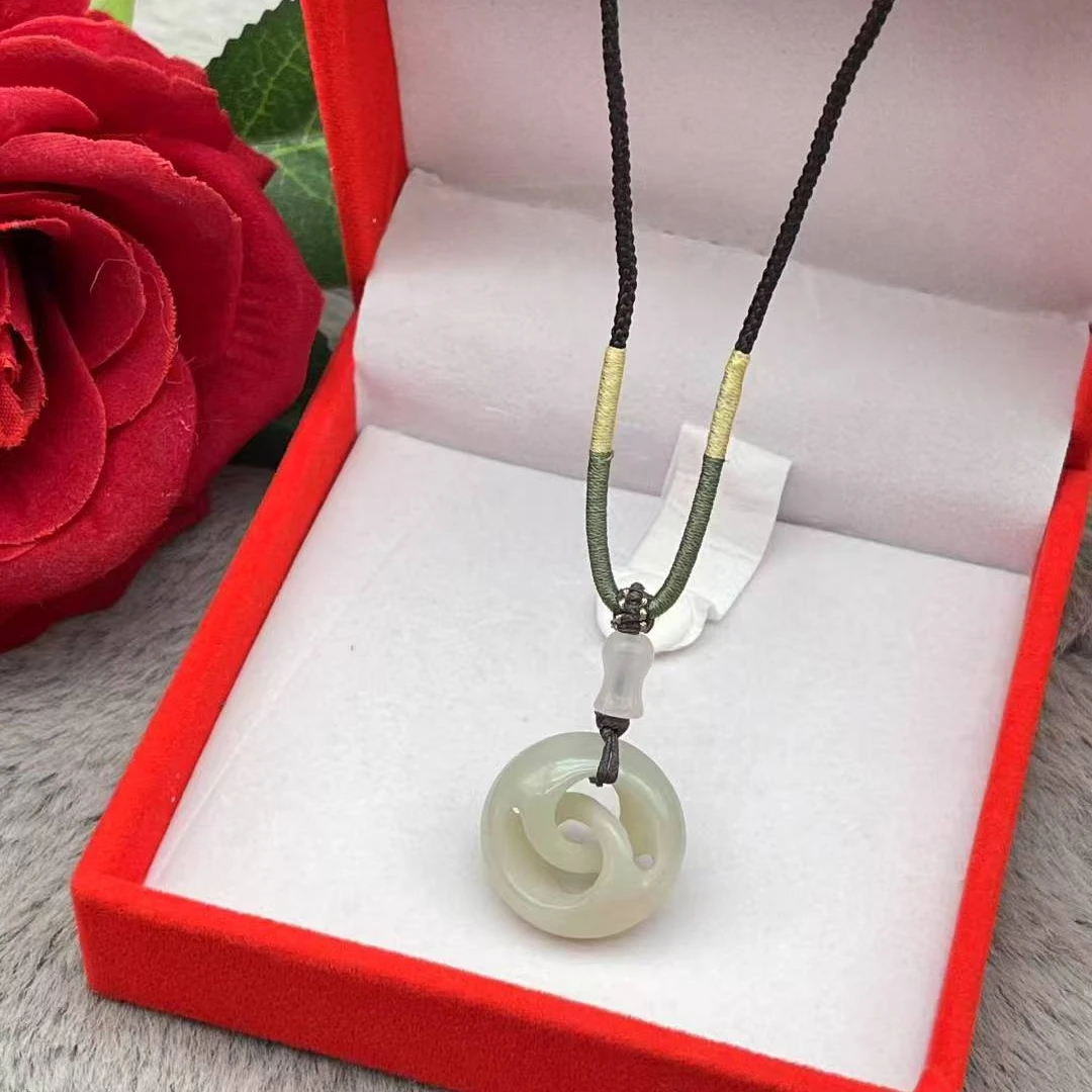 非金属仿珍珠吊坠 双福环绕，开启美满生活