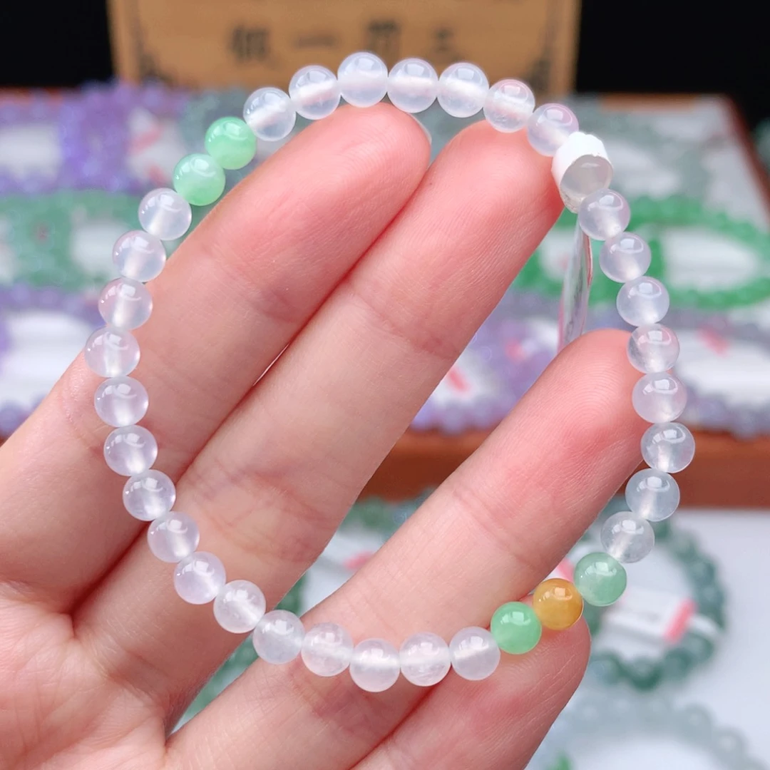 翡翠手链未镶嵌翡翠5mm