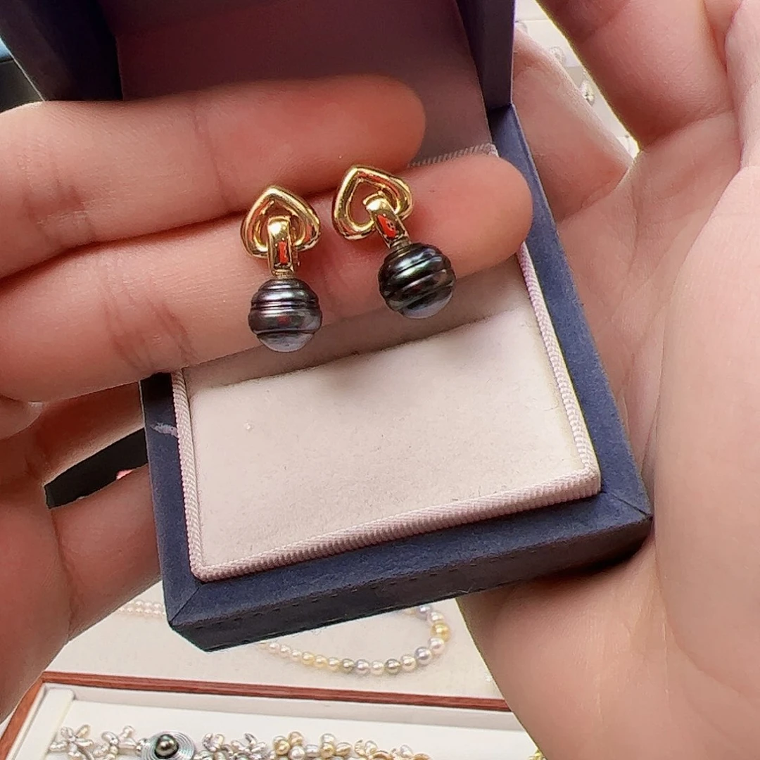 海水珍珠耳饰银S925镶嵌李*平