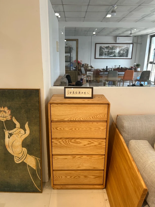 北美白蜡木5斗柜