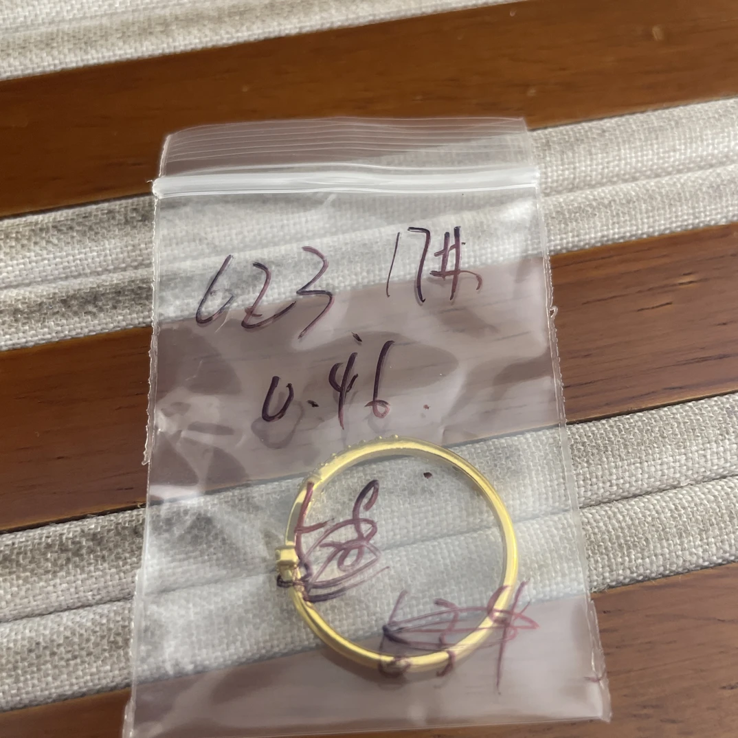 A7克重0.46 17号 马蹄6D戒指 足金999