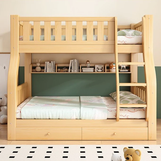 加厚全实木床子母床上下铺床二层宿舍小户型多功能儿童床高低双层