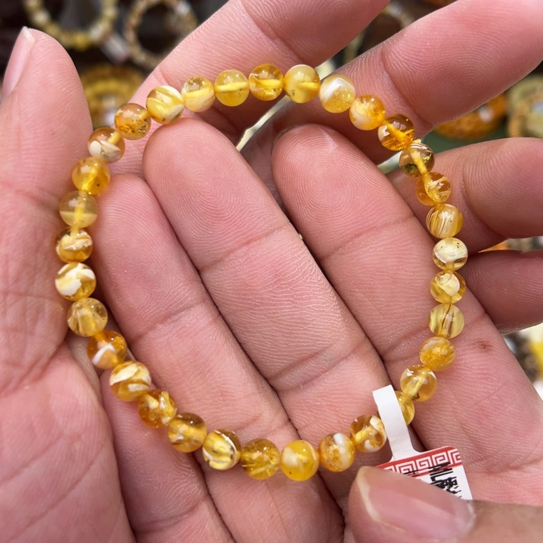 未镶嵌蜜蜡手链有瑕疵0000005.7