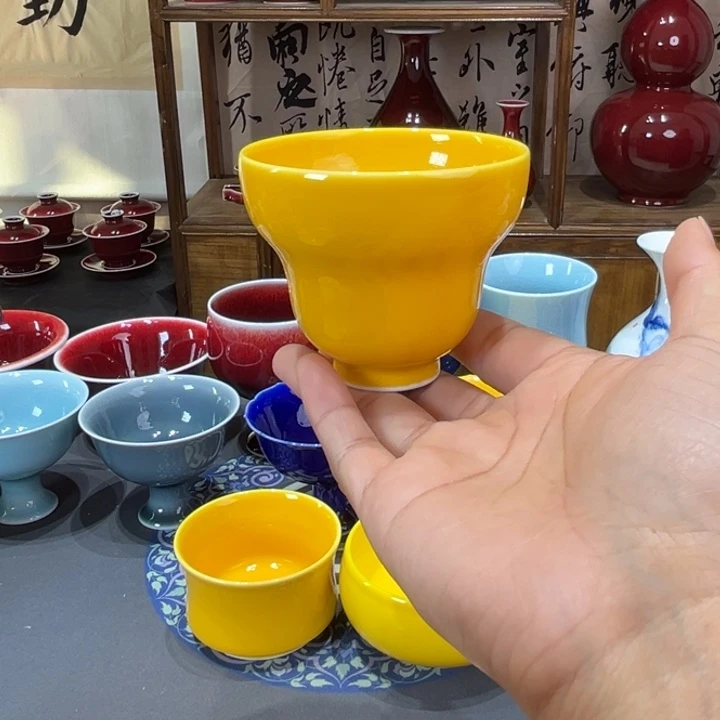 不***鱼景德镇陶瓷浅行窑葫芦杯