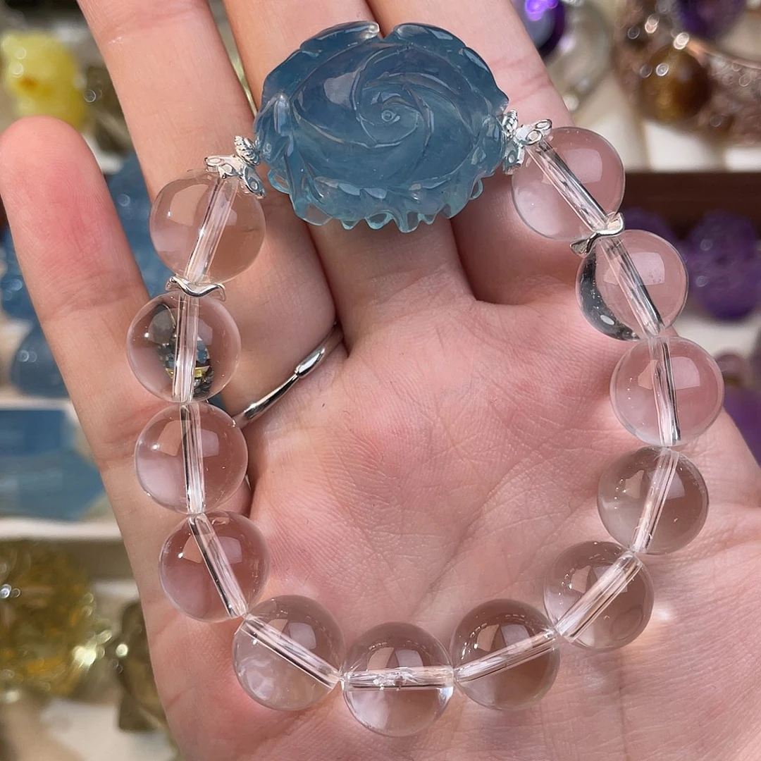 水晶颈饰未镶嵌玛****亮天然水晶吊坠758