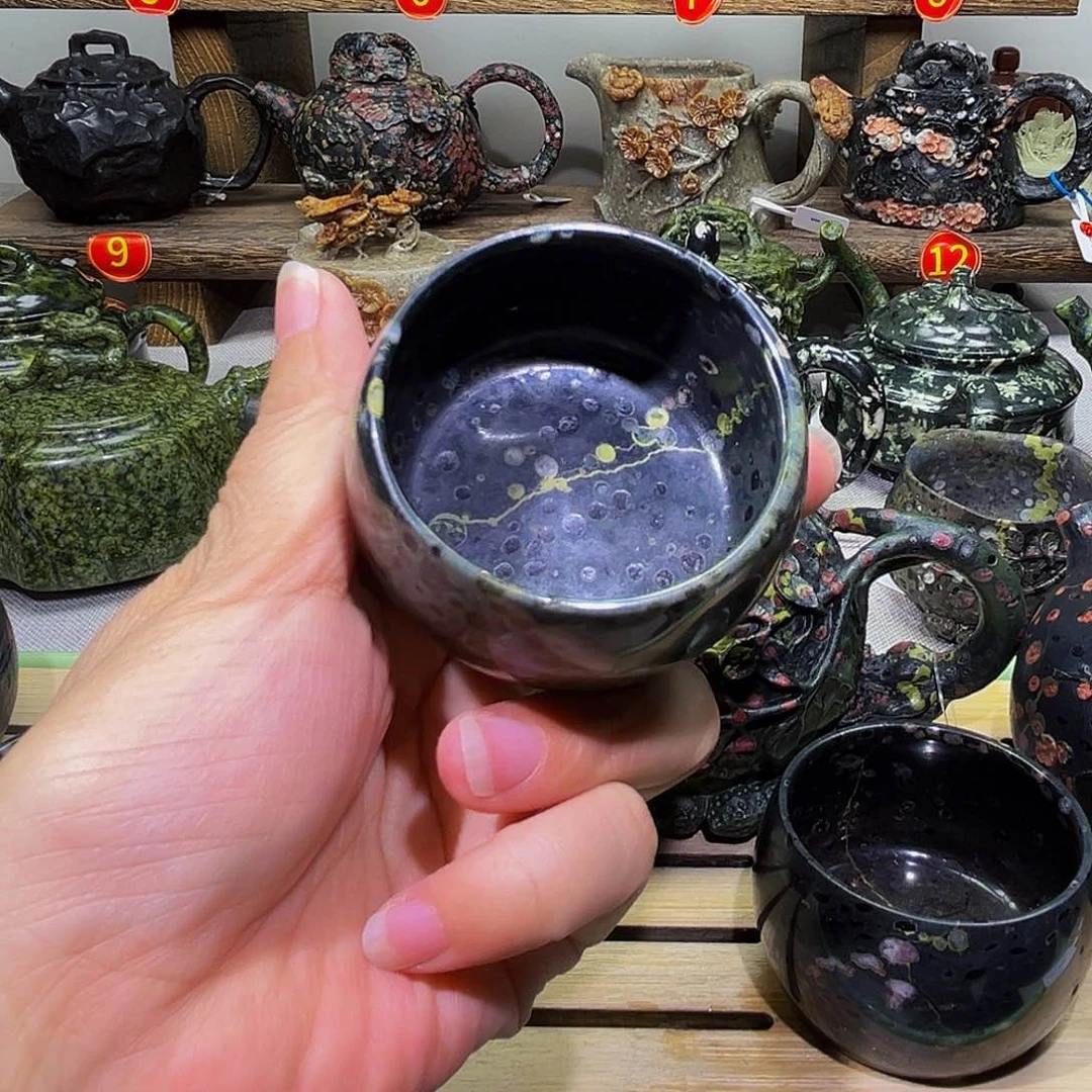 捷****建石材梅花玉安山玉精品