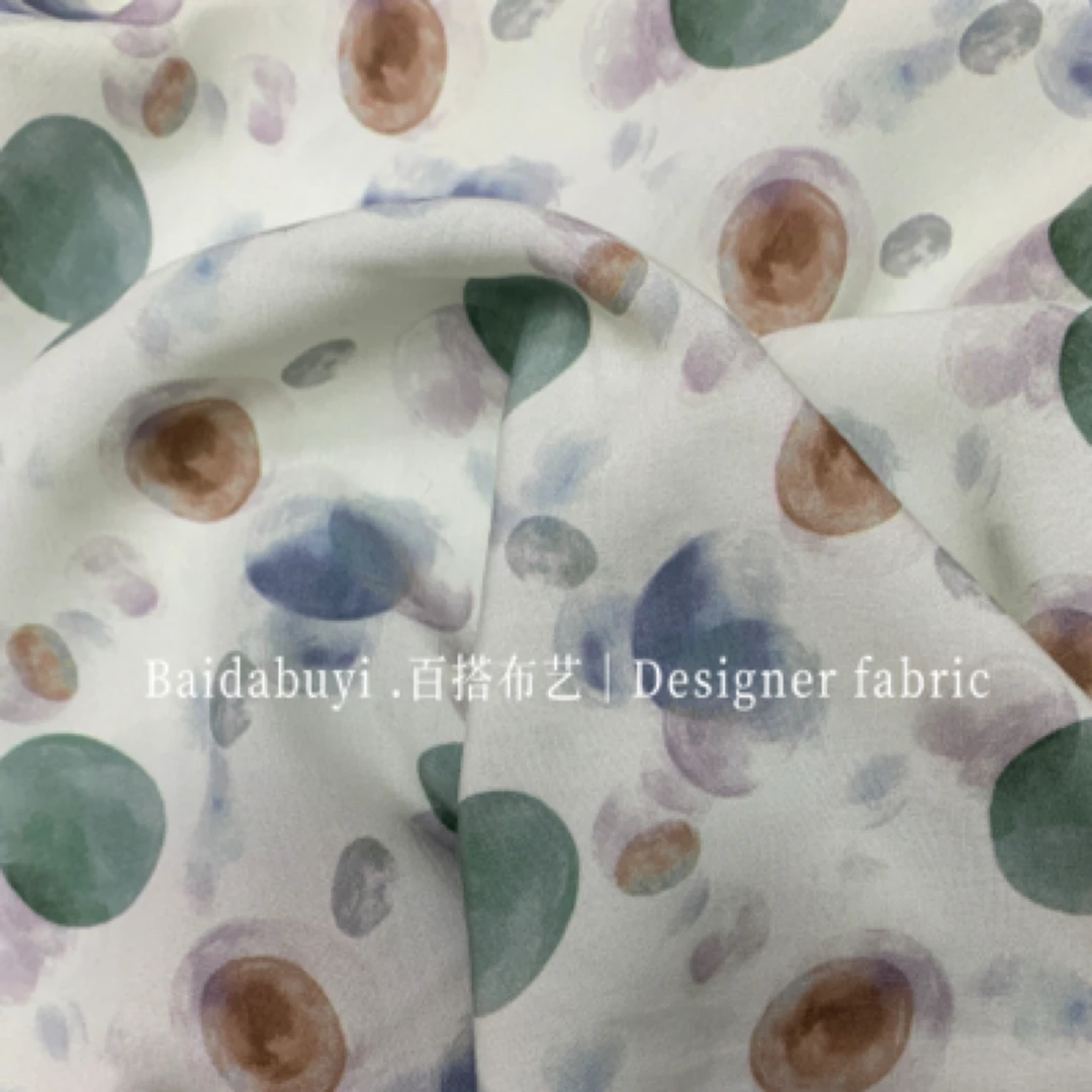 丝棉人棉印花春夏法式碎花连衣裙家居服茶歇裙制衣面料不退不换