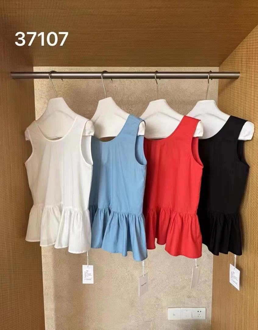 十三行Double-夏季福秒正反两穿圆领背心 #37107