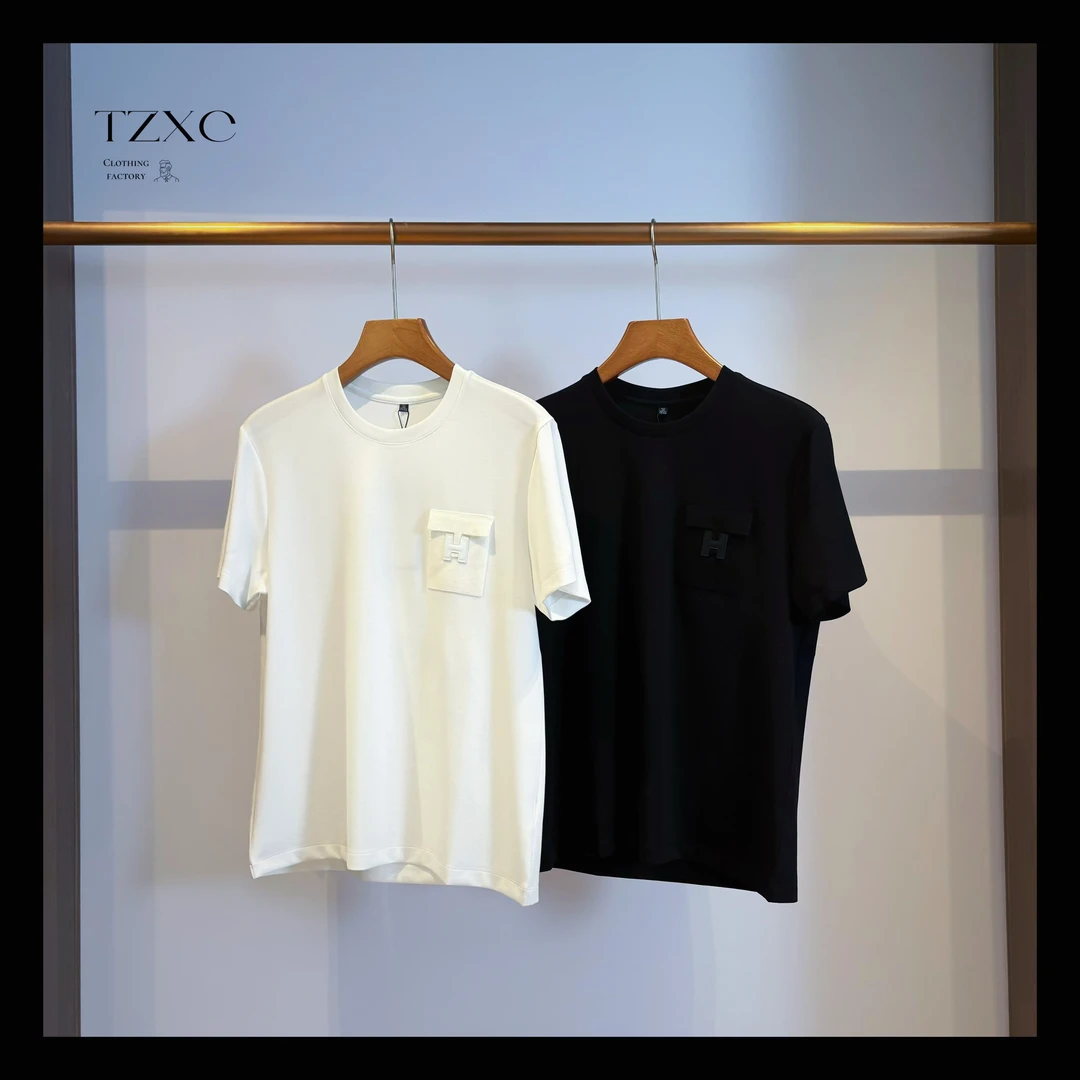 【87378-H】高奢男装 2025秋冬男士新款莫代尔T恤