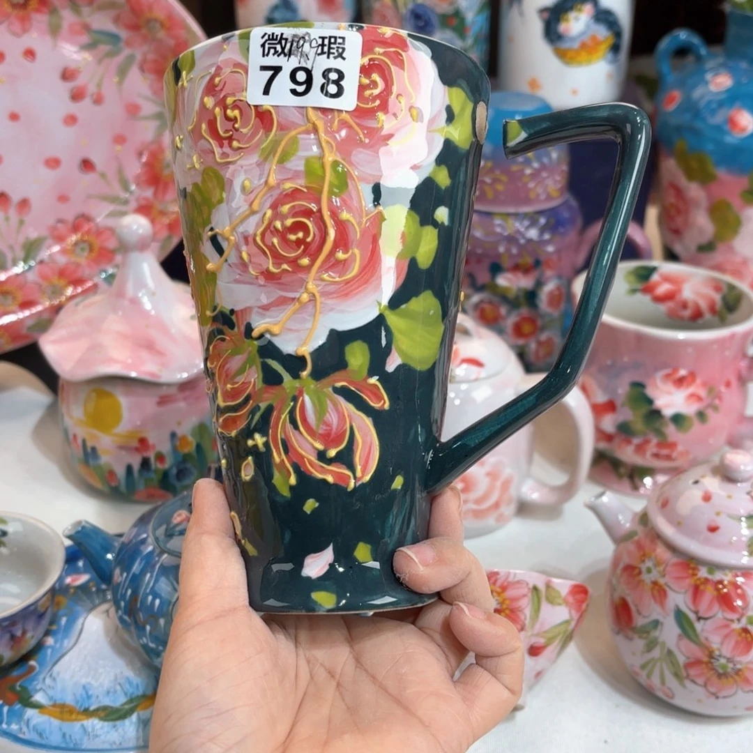 云***轻景德镇手绘高温釉下彩陶瓷茶具