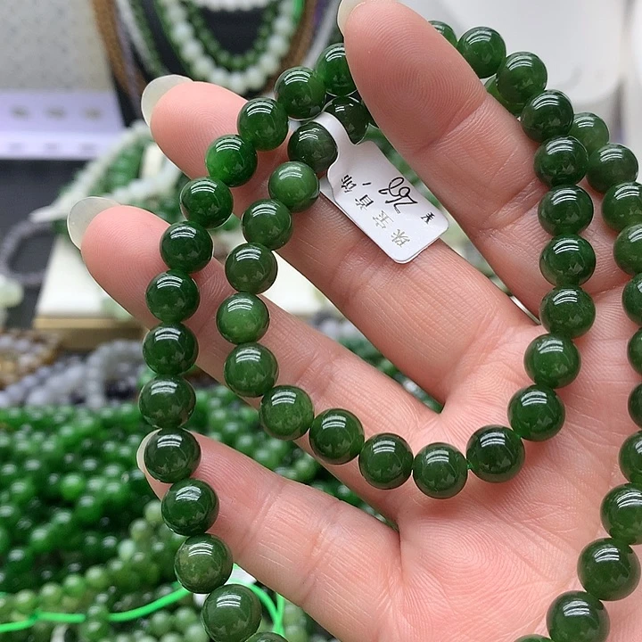【闪购商品】和田玉手链未镶嵌山**秀8