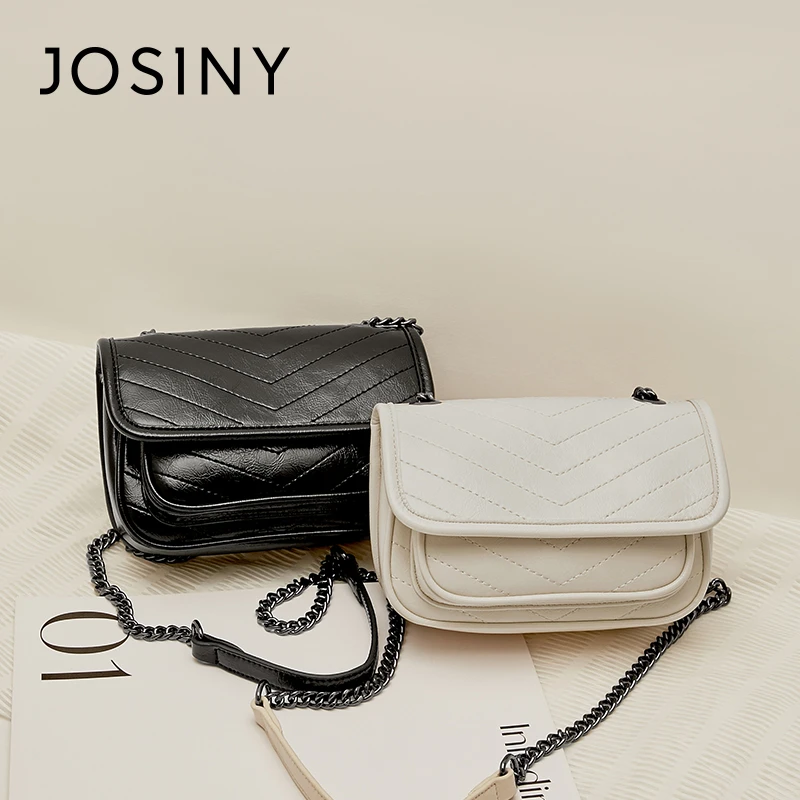 卓诗尼包包女2025新款百搭通勤单肩斜挎包链条流浪背韩版复古方包