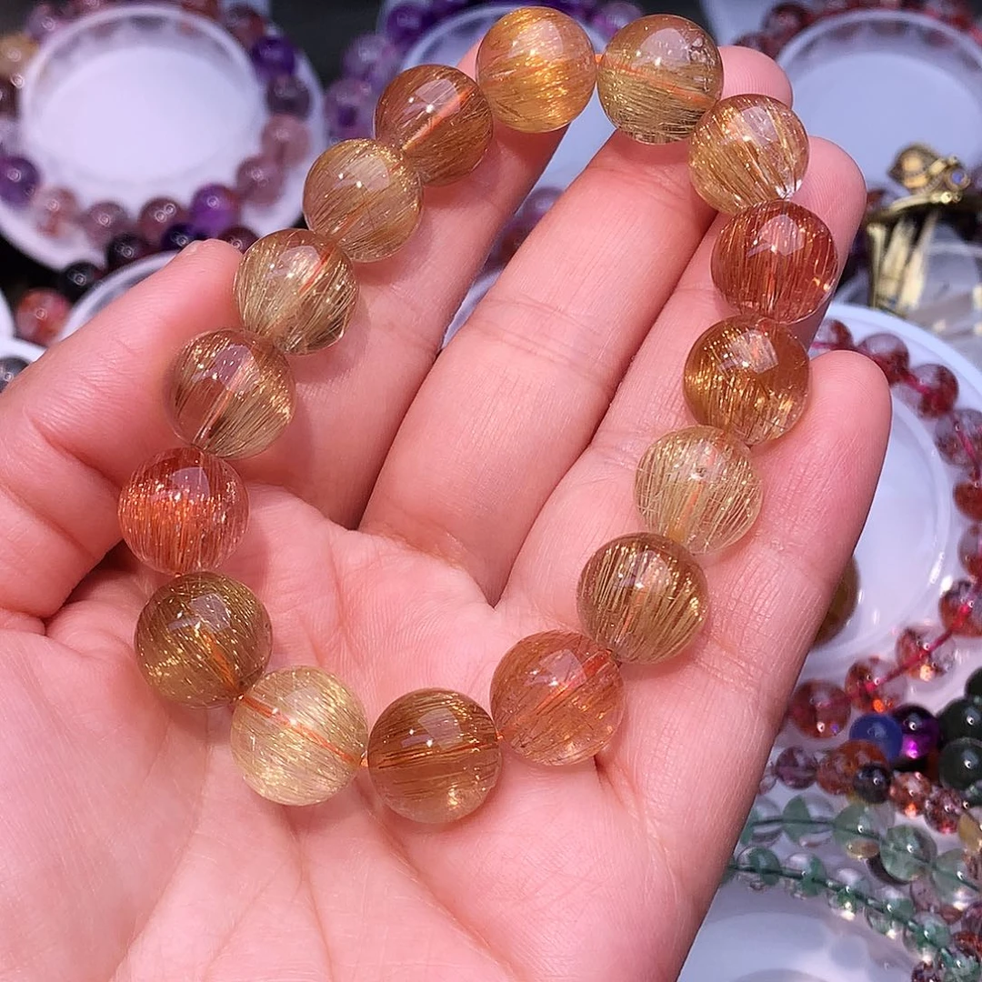 花***～未镶嵌手链发晶发晶手链