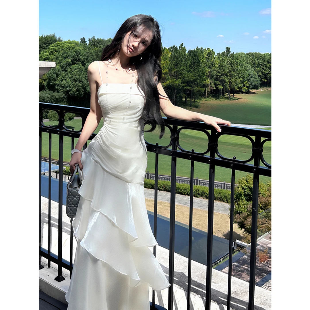 GJFD直播专属【鸢尾茉莉】小众吊带轻奢高端礼鱼尾生日礼服裙