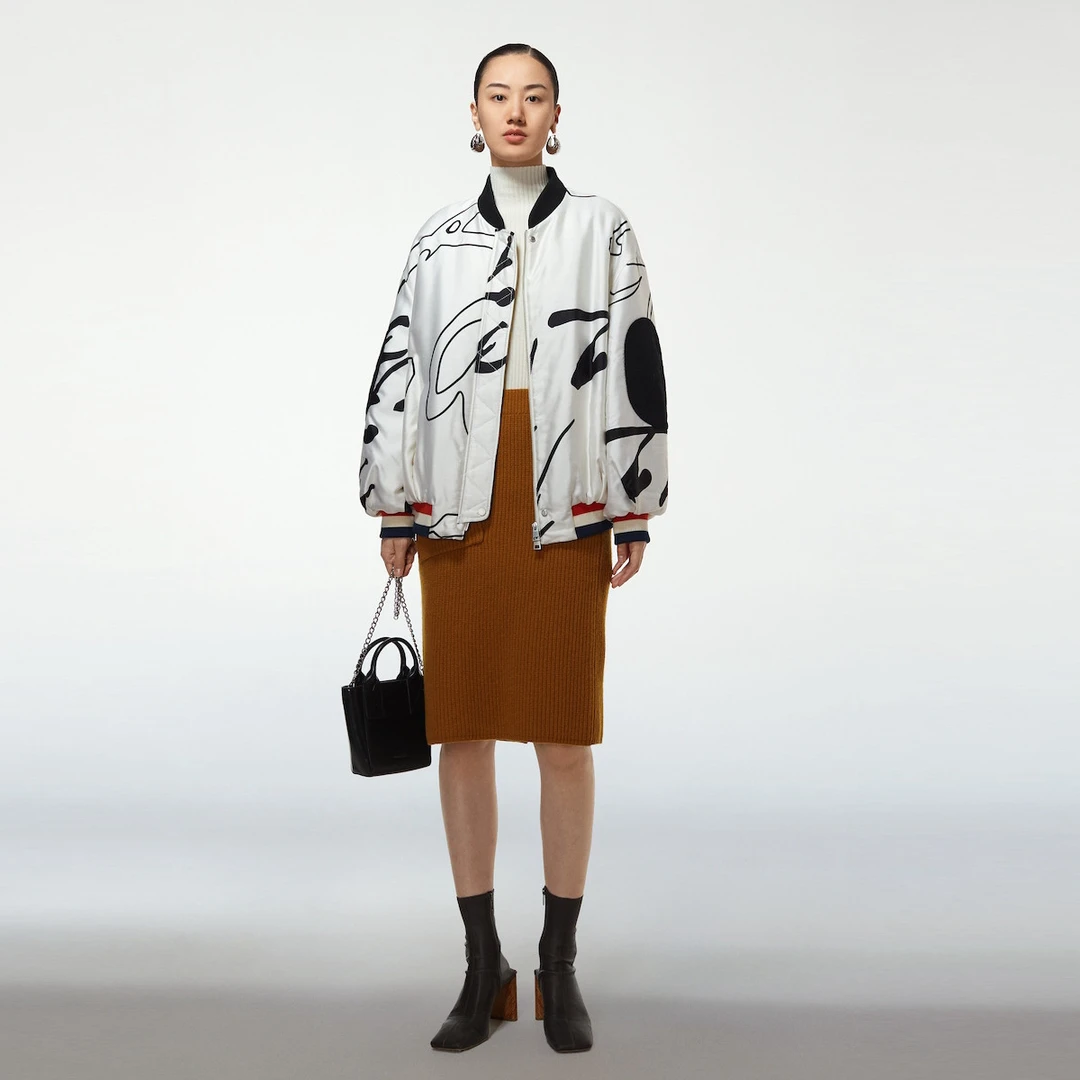 【平子精选】ZHUCHONGYUN【绵羊毛】通勤时尚原创口袋设计针织半身裙